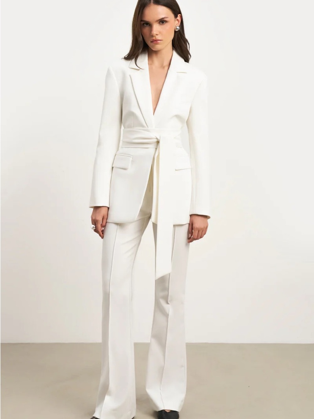 Women's Pink Belted Tailored Blazer